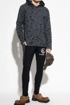 Acne Studios SZARY Bluza z dekoracyjnym wykończeniem