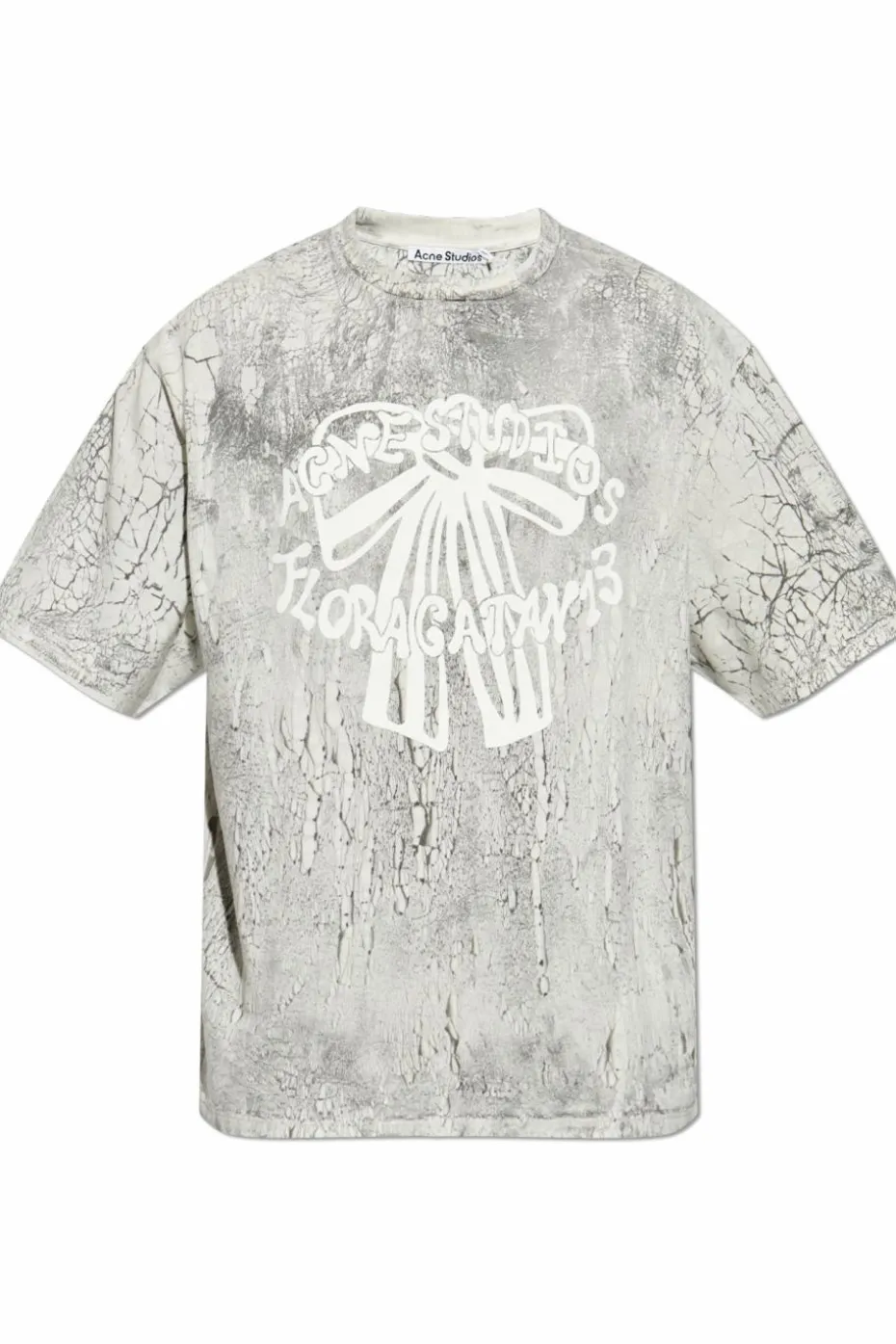 Acne Studios SZARY T-shirt z logo