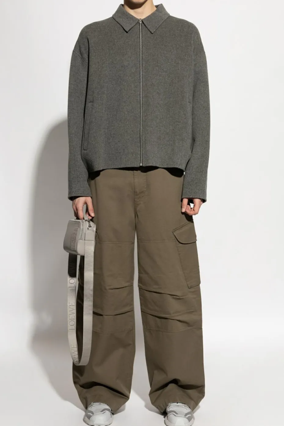 Acne Studios ZIELONY Spodnie z kieszeniami