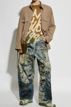 Acne Studios ZIELONY Top z logo