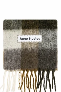 Acne Studios ZIELONY Wełniany szal