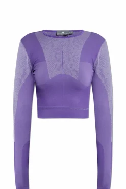 ADIDAS by Stella McCartney FIOLETOWY Top treningowy z długimi rękawami