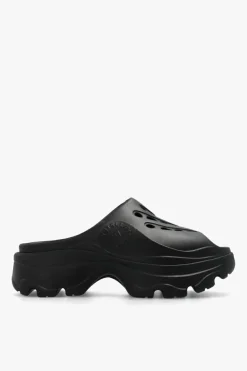 ADIDAS by Stella McCartney CZARNY Klapki na platformie