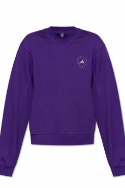 ADIDAS by Stella McCartney FIOLETOWY Bluza z nadrukowanym logo