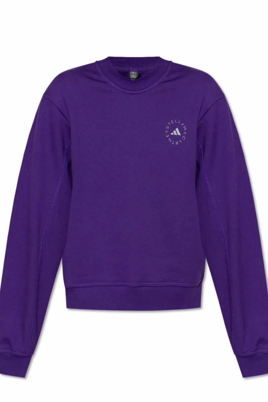 ADIDAS by Stella McCartney FIOLETOWY Bluza z nadrukowanym logo