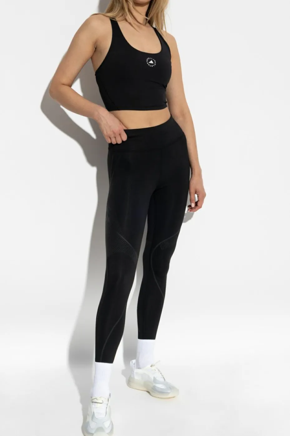 ADIDAS by Stella McCartney CZARNY Top treningowy