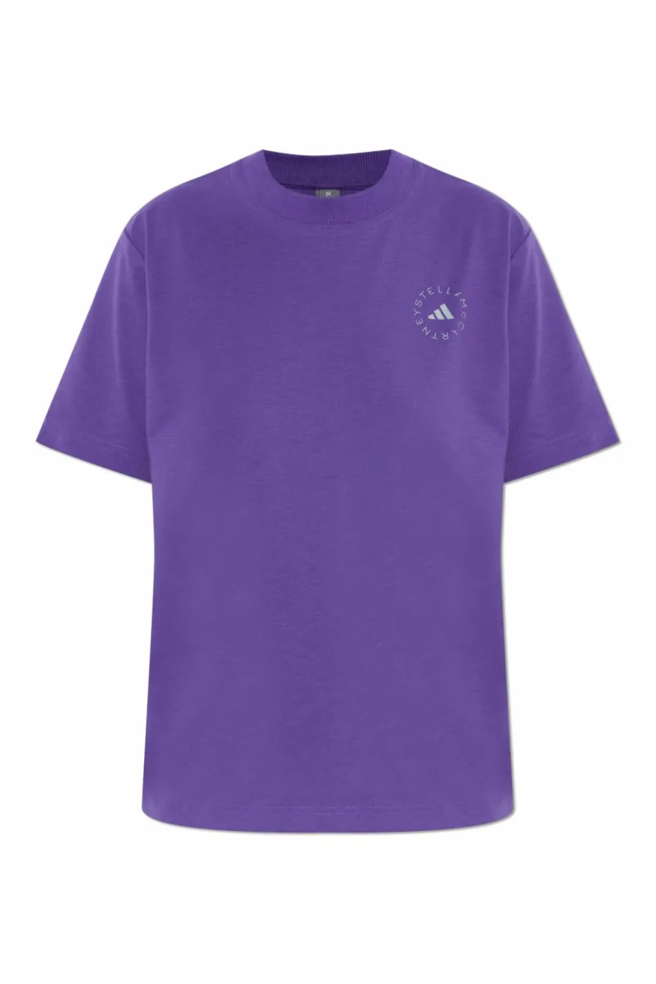 ADIDAS by Stella McCartney FIOLETOWY T-shirt z logo
