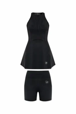 ADIDAS by Stella McCartney CZARNY Zestaw treningowy: sukienka i szorty