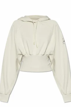 ADIDAS by Stella McCartney kremowy Bluza z kapturem