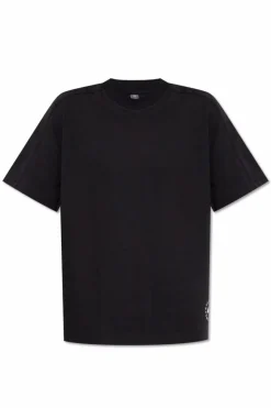 ADIDAS by Stella McCartney CZARNY T-shirt z logo