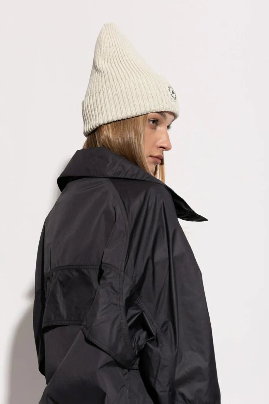 ADIDAS by Stella McCartney kremowy Czapka z logo