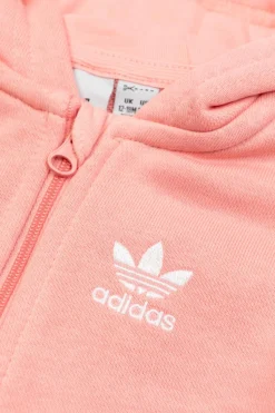 ADIDAS Kids RÓŻOWY Pajacyk niemowlęcy z kapturem