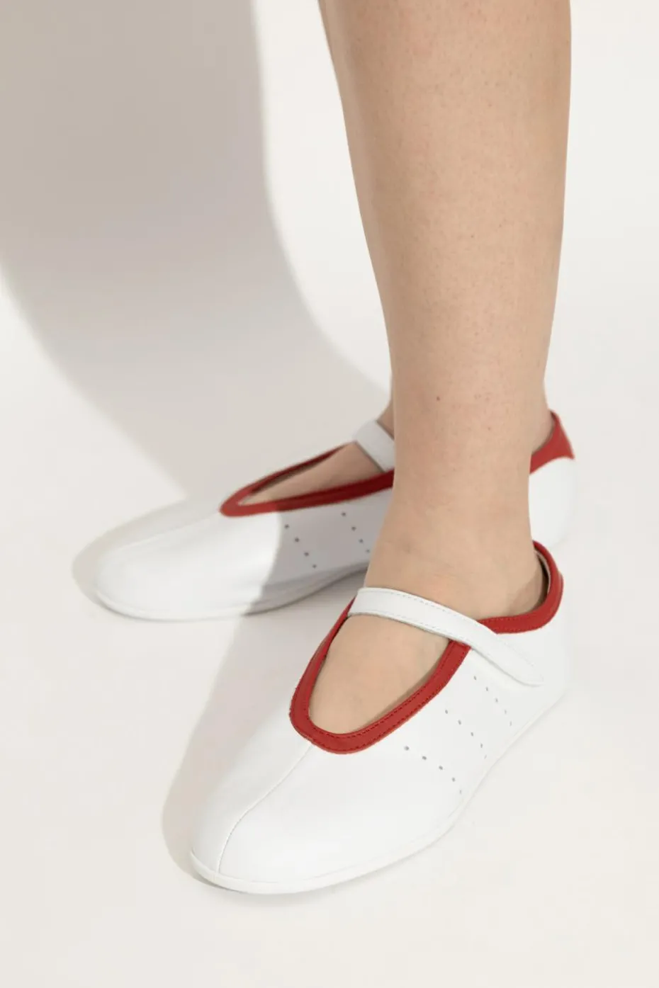 ADIDAS Originals BIAŁY Baleriny `Stan Smith Lo`