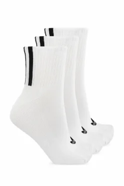 ADIDAS Originals BIAŁY Trójpak skarpet z logo