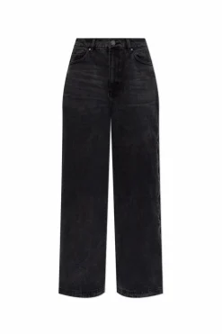 ADIDAS Originals CZARNY Jeansy z szerokimi nogawkami