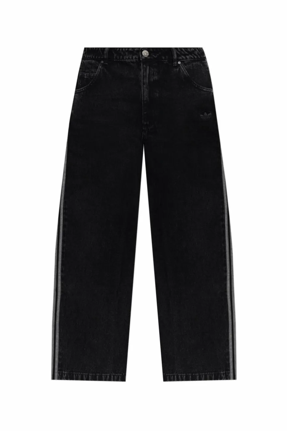 ADIDAS Originals CZARNY Jeansy z nogawkami o prostym kroju