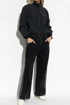ADIDAS Originals CZARNY Jeansy z nogawkami o prostym kroju
