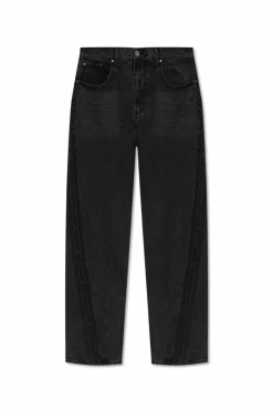 ADIDAS Originals CZARNY Jeansy z szerokimi nogawkami