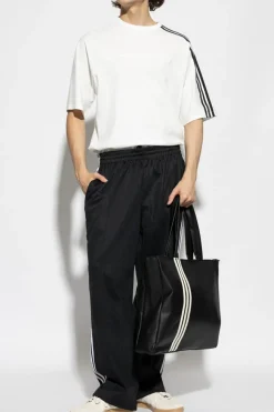 ADIDAS Originals CZARNY Spodnie dresowe z nogawkami o prostym kroju