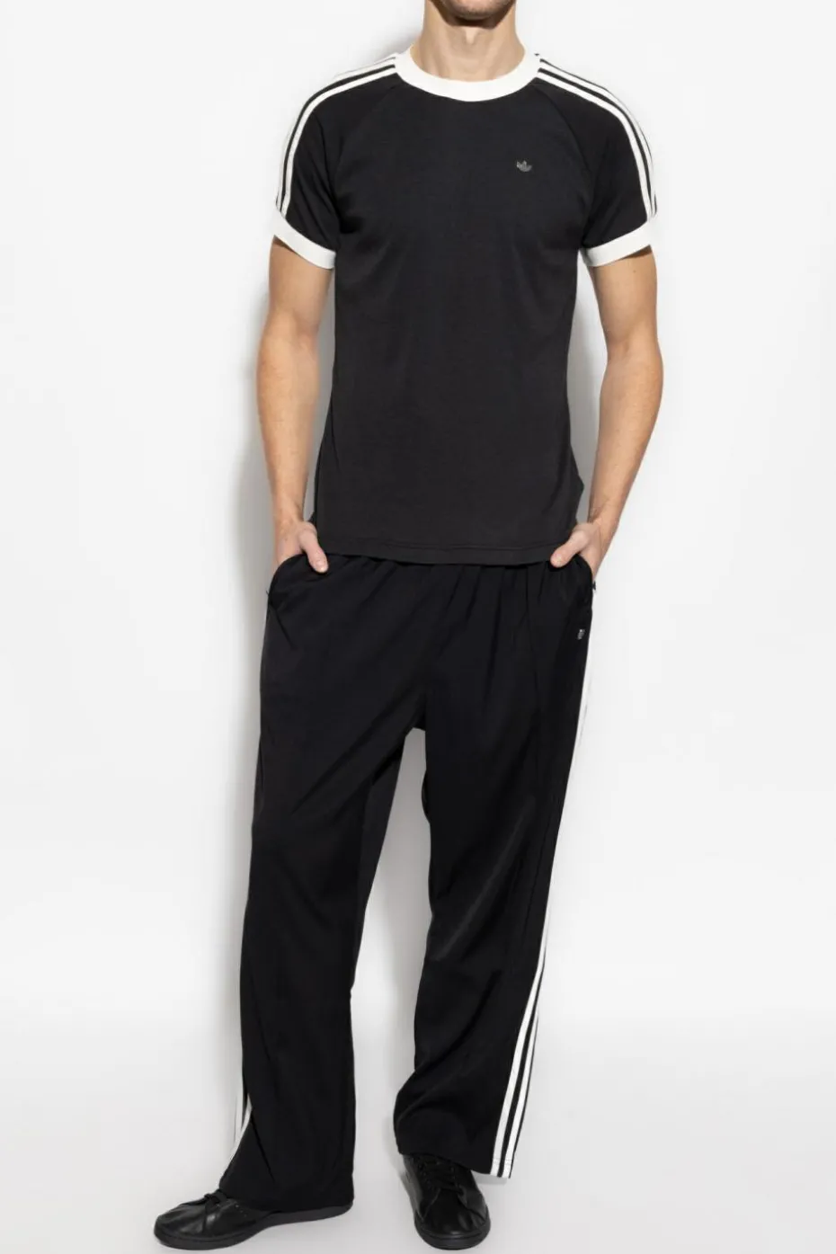 ADIDAS Originals CZARNY Spodnie dresowe z logo