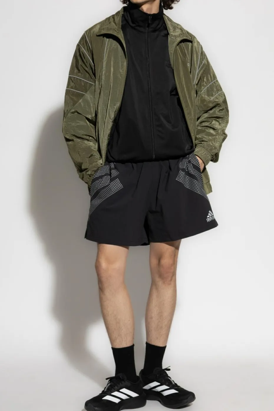 ADIDAS Originals CZARNY Szorty z nadrukiem