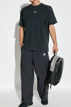 ADIDAS Originals CZARNY T-shirt z efektem `vintage`