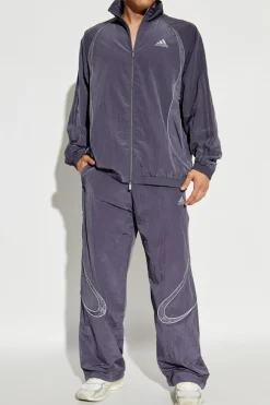 ADIDAS Originals FIOLETOWY Spodnie z technicznego materiału