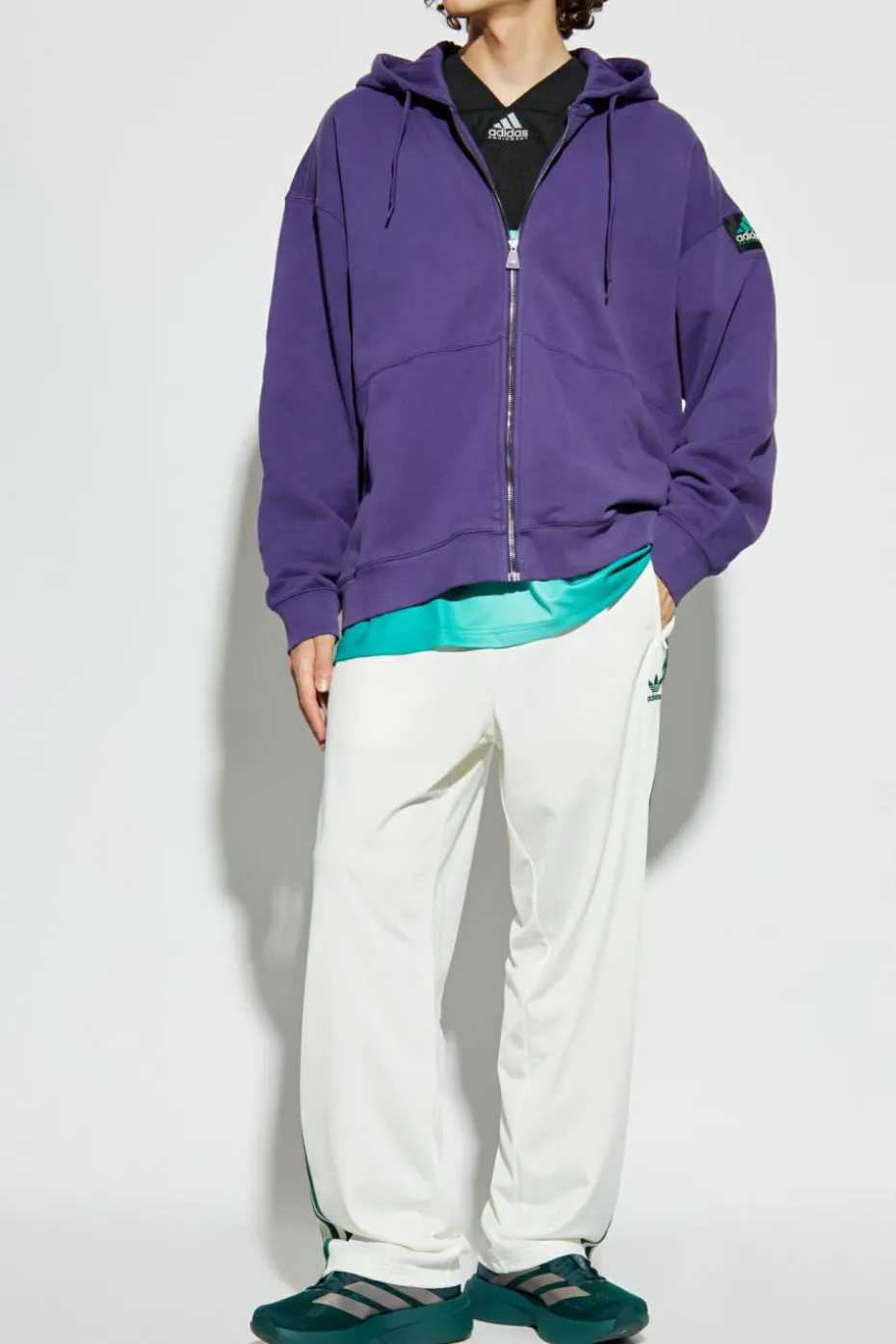 ADIDAS Originals FIOLETOWY Bluza z logo