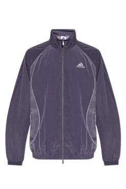 ADIDAS Originals FIOLETOWY Lekka kurtka z logo