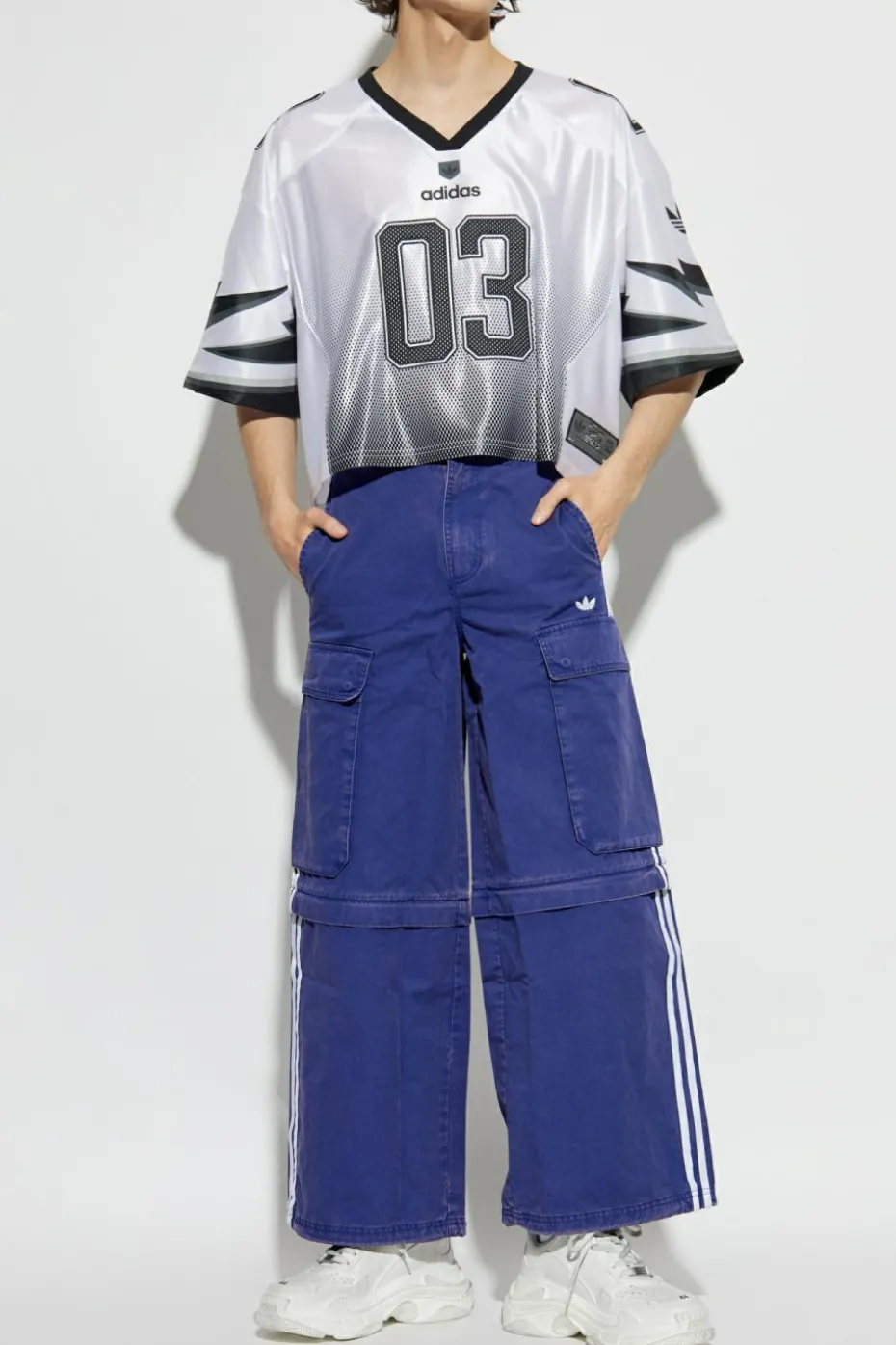 ADIDAS Originals FIOLETOWY Spodnie typu `cargo`
