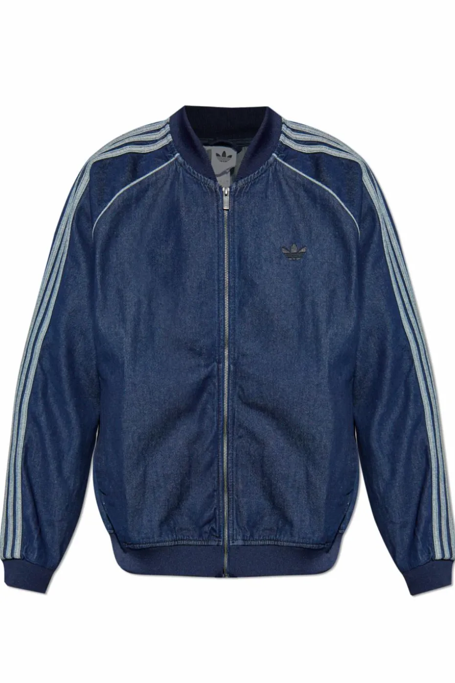 ADIDAS Originals GRANATOWY Jeansowa kurtka typu `bomber`
