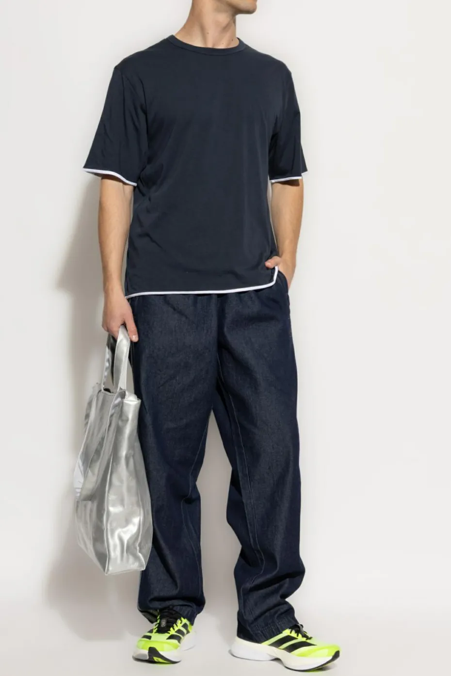 ADIDAS Originals GRANATOWY Jeansy o luźnym kroju