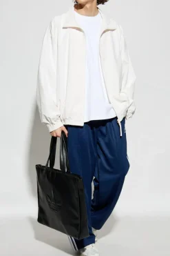 ADIDAS Originals GRANATOWY Spodnie dresowe z wyszytym logo