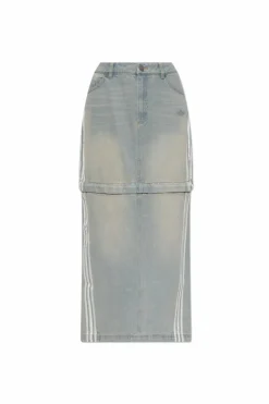 ADIDAS Originals NIEBIESKI Jeansowa spódnica