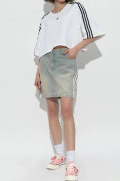 ADIDAS Originals NIEBIESKI Jeansowa spódnica