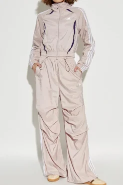 ADIDAS Originals RÓŻOWY Spodnie dresowe z marszczonymi nogawkami