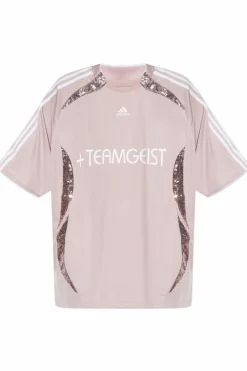 ADIDAS Originals RÓŻOWY T-shirt z cekinami