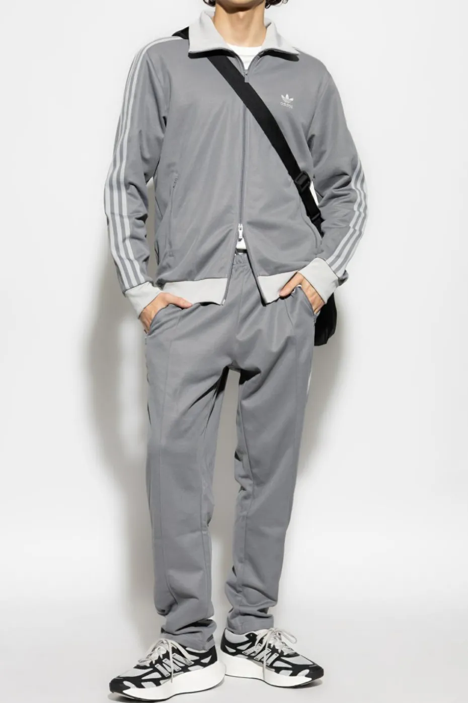 ADIDAS Originals SZARY Bluza ze stójką