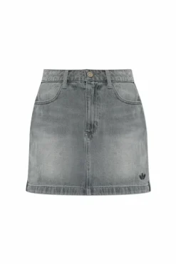 ADIDAS Originals SZARY Jeansowa spódnica