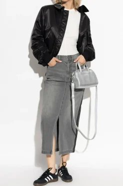 ADIDAS Originals SZARY Jeansowa spódnica