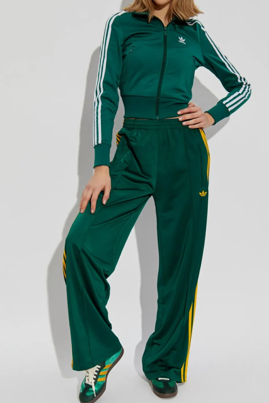 ADIDAS Originals ZIELONY Spodnie dresowe z logo
