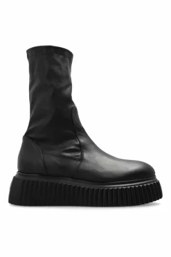 AGL CZARNY Buty `Milagros` na platformie