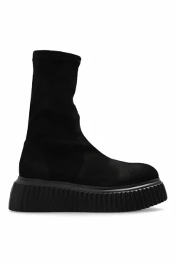 AGL CZARNY Buty `Milagros` na platformie