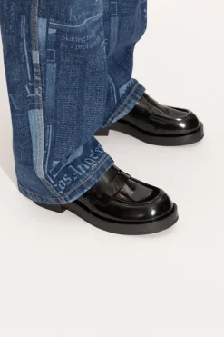 AGL CZARNY Buty `Trudi` typu `loafers`