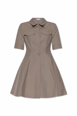 Alaïa beżowy Bawełniana sukienka