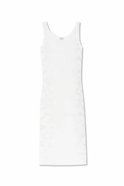 Alaïa BIAŁY Ażurowa sukienka