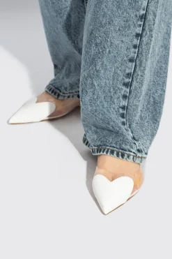Alaïa BIAŁY Baleriny `Le Coeur`