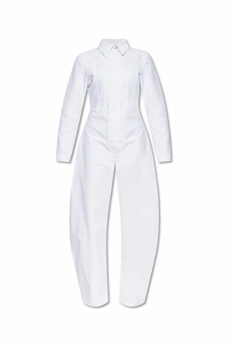 Alaïa BIAŁY Jeansowy kombinezon