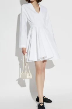 Alaïa BIAŁY Kopertowa sukienka