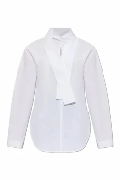 Alaïa BIAŁY Koszula z wiązaniem